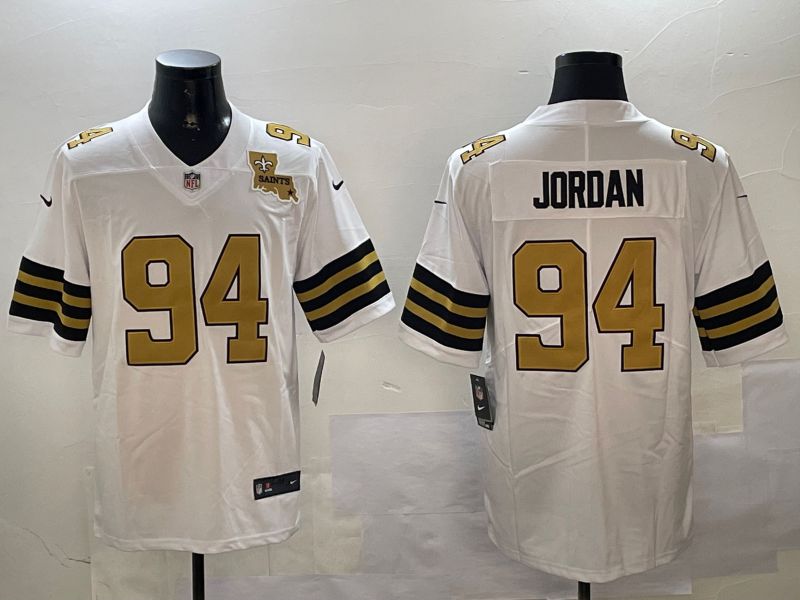 Men New Orleans Saints #94 Jordan White 2024 Nike Limited NFL Jersey style 2